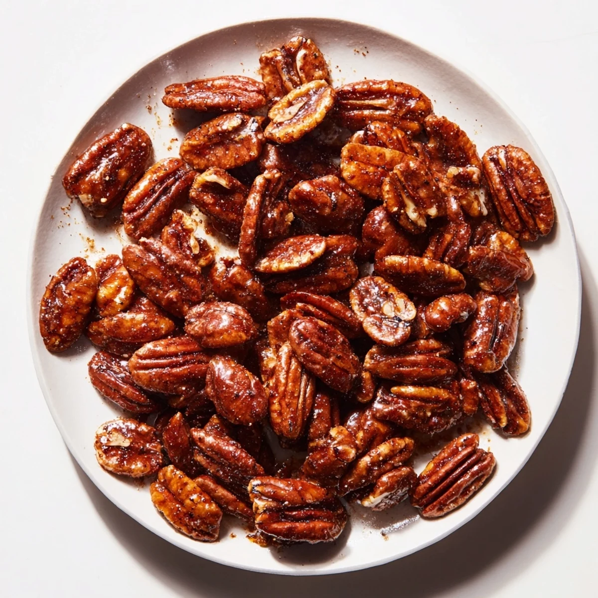 These aromatic garlic-honey roasted pecans are perfect as a snack or atop a fresh, green salad.