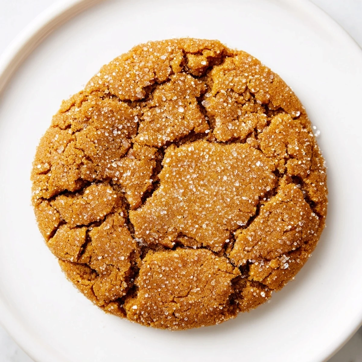 A warm plate of soft-baked ginger and molasses cookies, ready to be enjoyed.