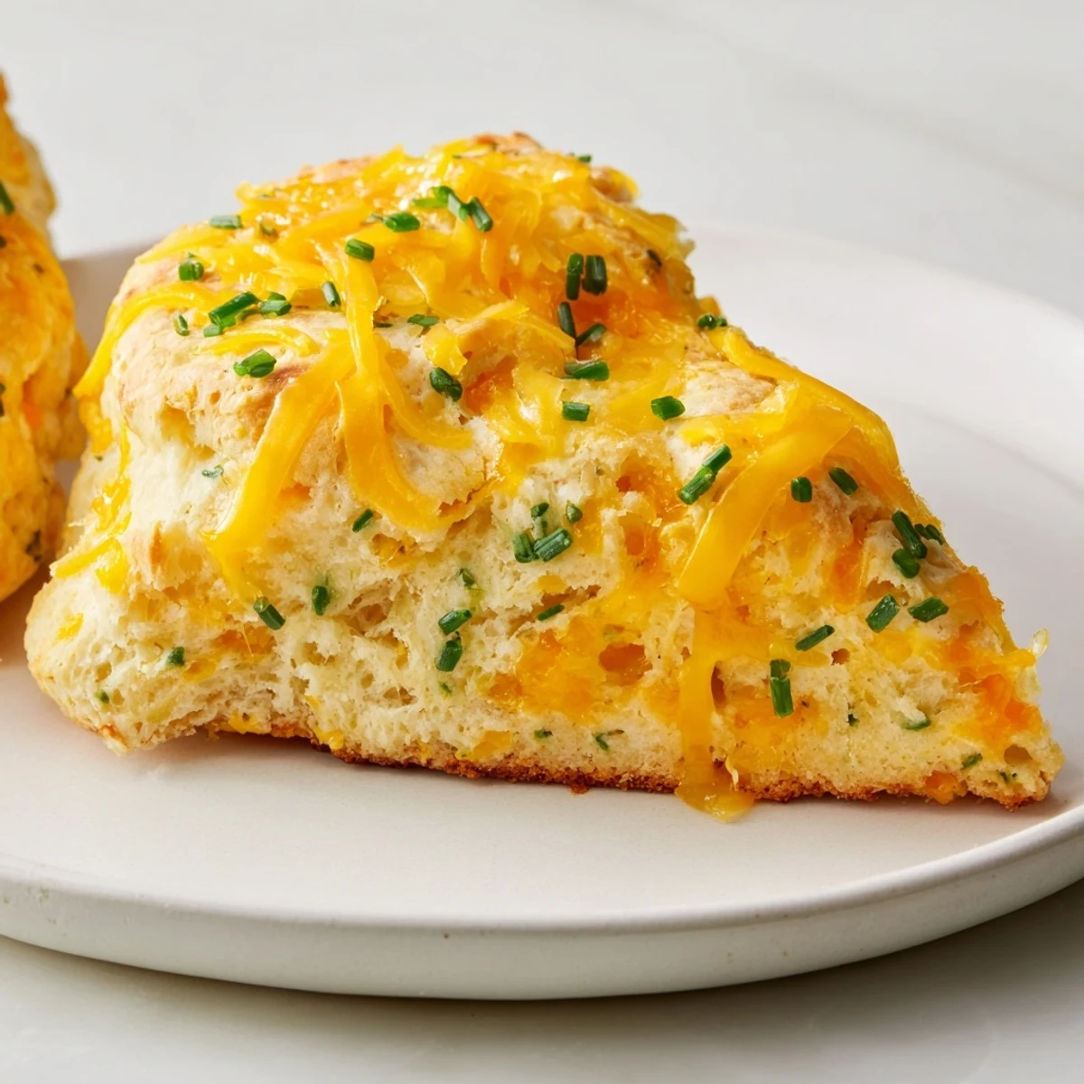 Golden Cheddar Chive Scones