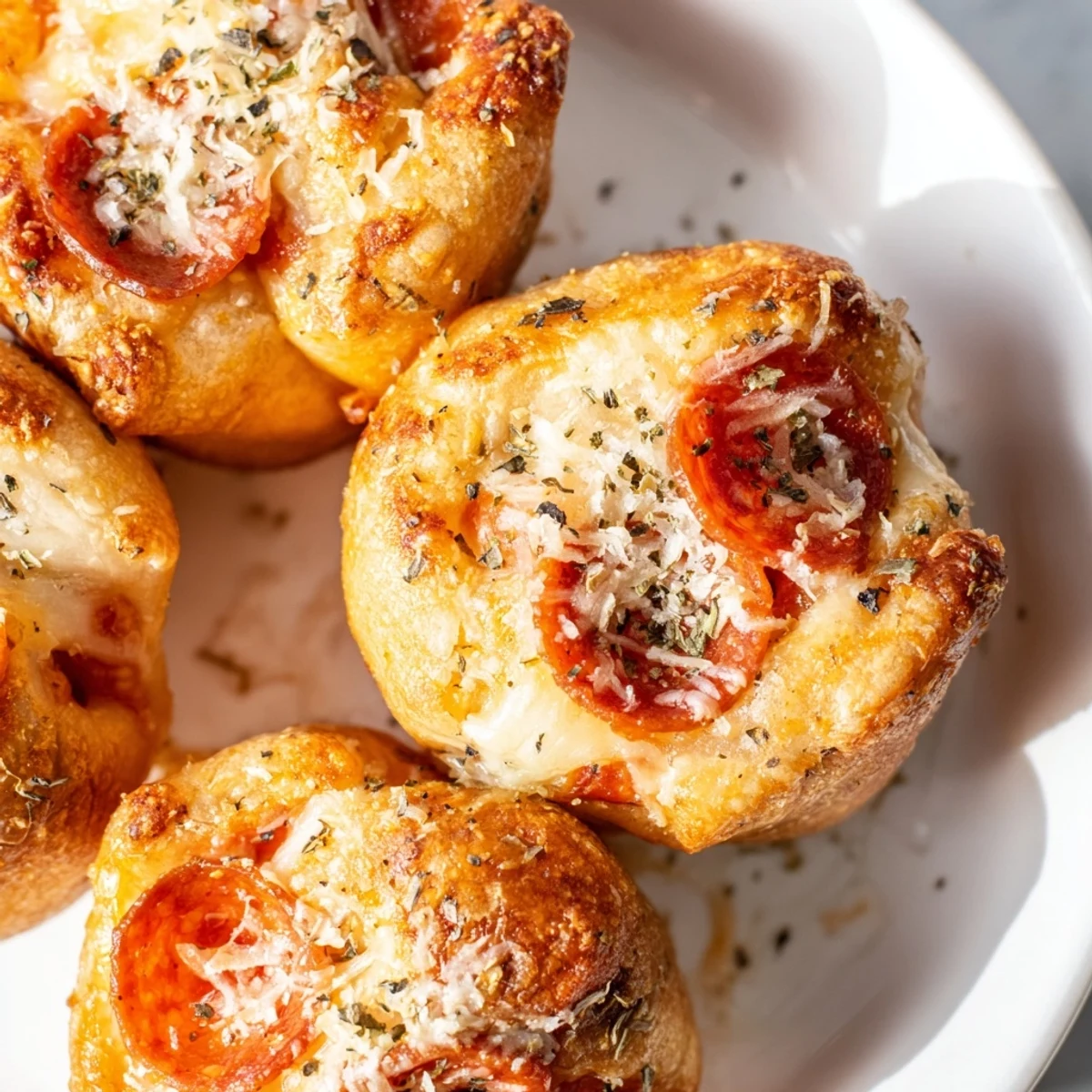 Bite-sized air fryer pizza rolls, ready to dip in pizza sauce for a delicious, easy meal.