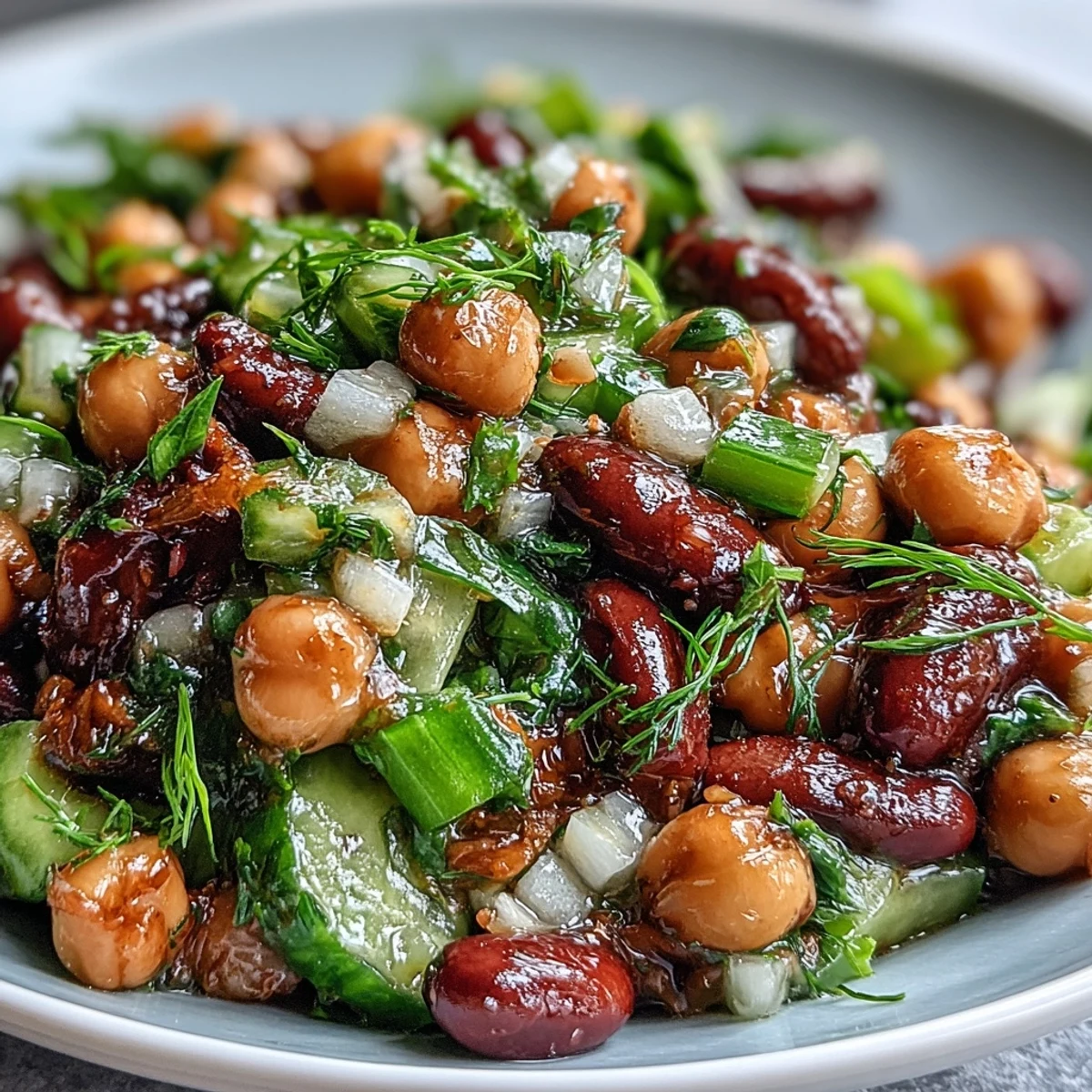 This easy Three-Bean Salad is a colorful, refreshing side dish perfect for picnics, potlucks, and healthy summer meals.