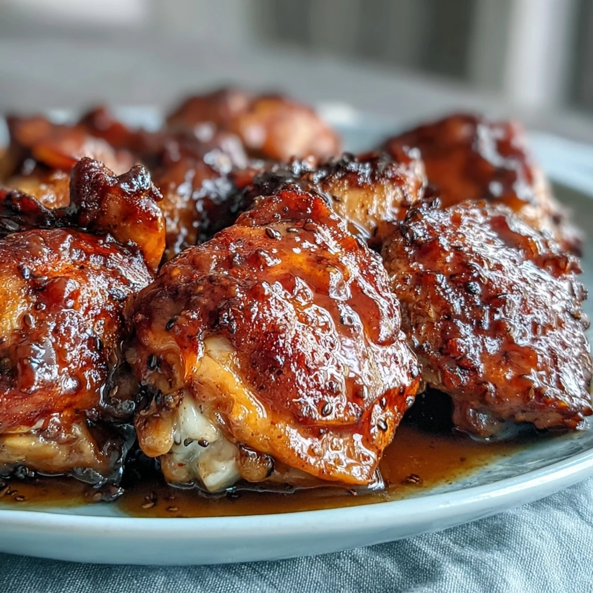 Slow Cooker Honey Mustard Chicken breasts simmered in a rich golden sauce, served over fluffy white rice for a comforting dinner.