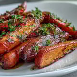 Honey Glazed Roasted Carrots Thyme