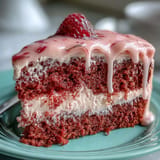 A blush-pink Bridal Shower Rosé Velvet Cake, ready for a celebration.