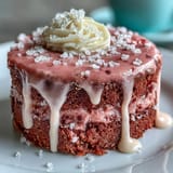 Elegant Rosé Velvet Cake for bridal showers, showcasing a delicate pink hue and gold accents.