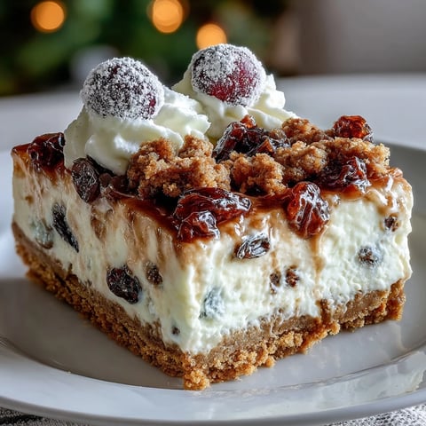 Freshly baked Christmas Cheesecake Slab with creamy, spiced filling and a golden biscuit base cooling on a rack.
