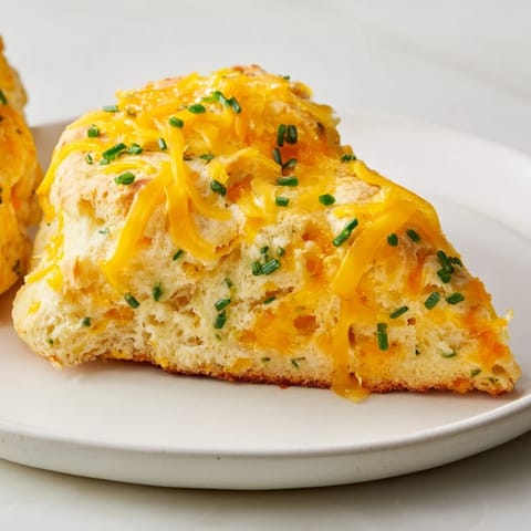 Golden Cheddar Chive Scones
