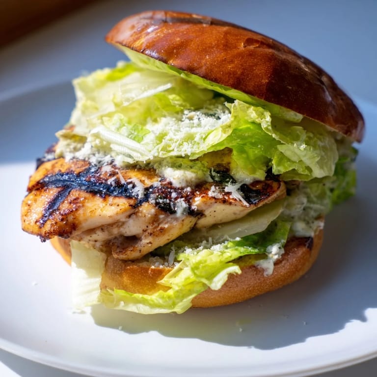 Served hot with extra Caesar dressing, this sandwich makes an easy weeknight dinner.