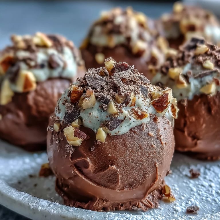 Rich chocolate truffles with shredded coconut coating, arranged on parchment paper, perfect for serving with coffee or tea.